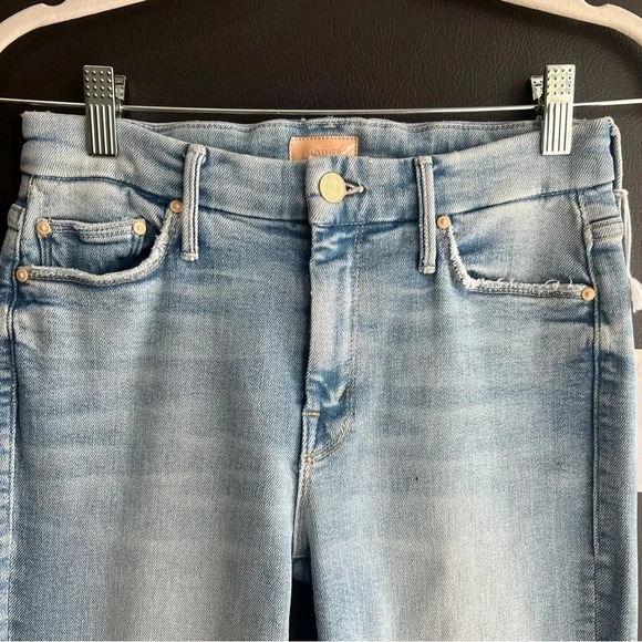 MOTHER The Looker Ankle Fray Skinny Raw Hem Jeans Approx Size 25 - Picture 5 of 11